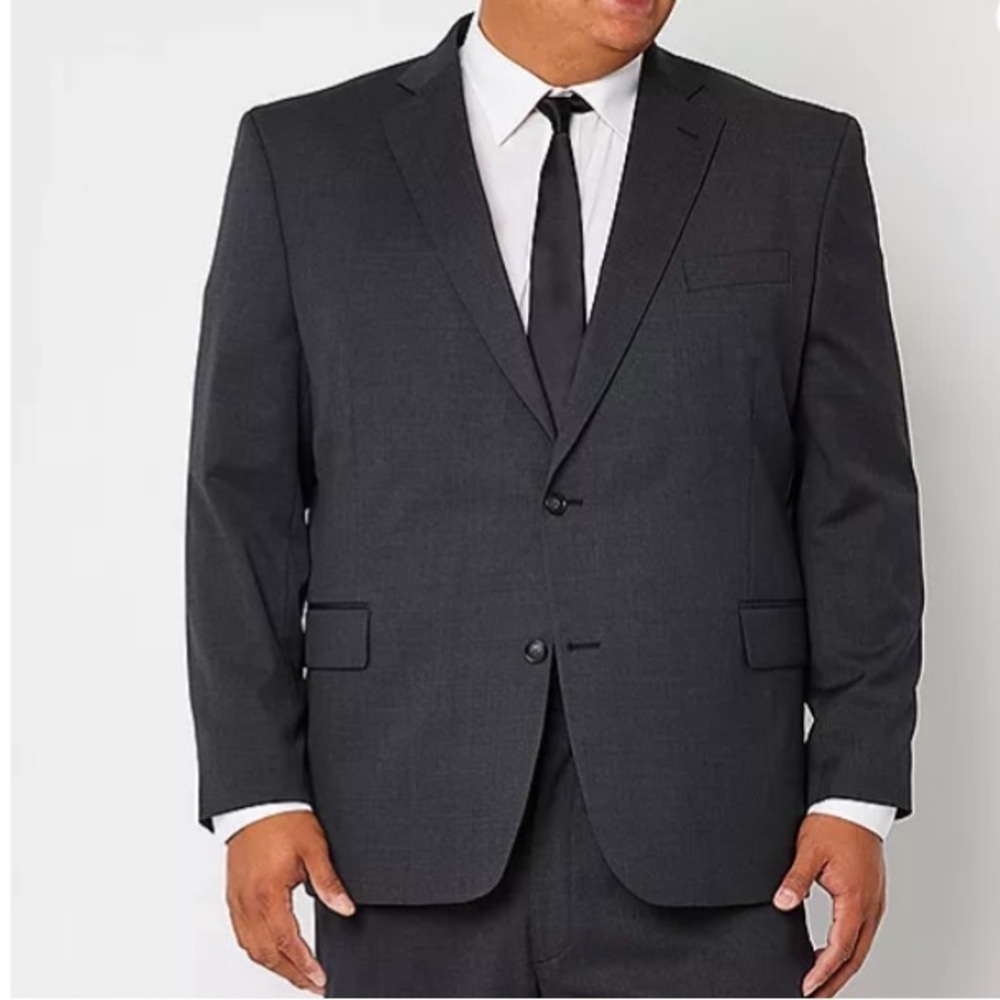 Stafford CoolMax Charcoal Suit Jacket /Blazer - Classic Single-Breasted Sz 58 S